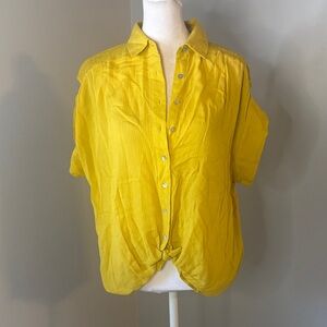 [Rocks & Indigo] Yellow Button-Up Women's Top - Size Large
